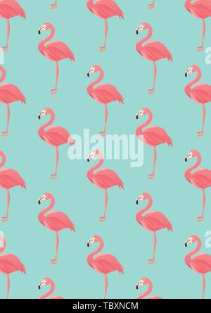 Nahtlose flamingo Muster Vector Illustration Stock Vektor