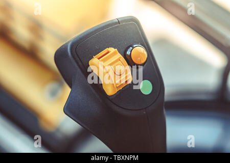 Der neue Treiber Cab Bagger Detaillierung Stockfoto