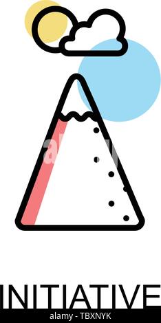 Initiative Symbol auf weißem Hintergrund Illustration Design. Vektor Stock Vektor