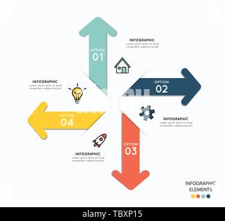 Infografik Elemente mit Symbolen für business Abbildung. Vektor Stock Vektor