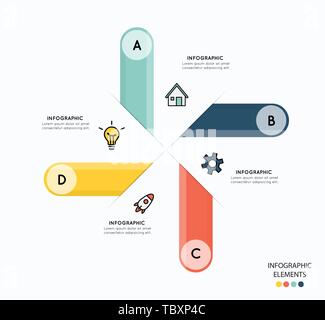 Infografik und Symbole für Unternehmen. Vektor Stock Vektor