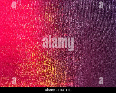 Abstrakte Kunst Hintergrund roten und violetten Farben. Multicolor Ölgemälde auf Leinwand. Fragment der Kunstwerke. Textur Kulisse. Stockfoto