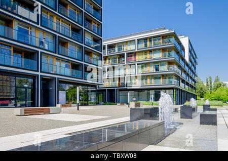 Moderne Wohnsiedlung im Warschauer Zentrum. Mazovian Provinz, Polen. Stockfoto