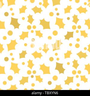 Weihnachten holly Nahtlose golden Pattern. Vector Illustration Stock Vektor