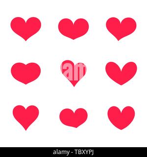 Herz icons Collection. Vector Illustration Stock Vektor