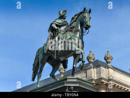 Die Rider denkmal Friedrich der Hochwuchs, Unter den Linden, Mitte, Berlin, Deutschland, Reiterdenkmal Friedrich der Große, Unter den Linden, Mitte, De Stockfoto