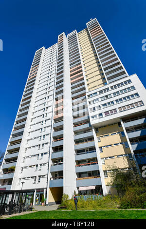 Tower Block ideal, Fritz Erler Allee 120, Gropiusstadt, Neukölln, Berlin, Deutschland, Wohnhochhaus Ideal, Fritz-Erler-Allee 120, Deutschland Stockfoto