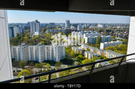 Hochhäuser, Fritz Erler Allee, Gropiusstadt, Neukölln, Berlin, Deutschland, Hochhäuser, Fritz-Erler-Allee, Deutschland Stockfoto