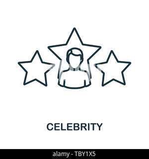 Celebrity-Symbol. Design im Design von Influencer Icons. Linie Celebrity Symbol für Web-Design, Apps, Software, Druck Nutzung Stockfoto