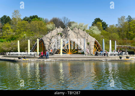 Der britzer See Terrassen, Britzer Garten, Britz, Neukölln, Berlin, Deutschland, Britzer Seeterrassen, Britzer Garten, Deutschland Stockfoto