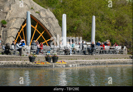 Der britzer See Terrassen, Britzer Garten, Britz, Neukölln, Berlin, Deutschland, Britzer Seeterrassen, Britzer Garten, Deutschland Stockfoto