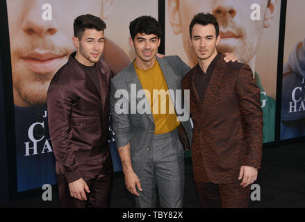 A Jonas, Joe Jonas, Kevin Jonas003 kommt bei der Premiere von Amazon Prime Video Jagd nach Glück im Regency Bruin Theater am Juni 03, 2019 in Los Angeles, Kalifornien. Stockfoto