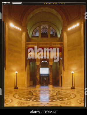 Monica Griesbach, Fotograf August 1997. Blick auf LOS ANGELES CITY HALL DRITTEN STOCK ROTUNDE, NACH WESTEN Los Angeles City Hall, 200 North Spring Street, Los Angeles, Los Angeles County, CA Stockfoto