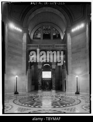 Monica Griesbach, Fotograf August 1997. Blick auf LOS ANGELES CITY HALL dritten Stock Rotunde, nach Westen. Los Angeles City Hall, 200 North Spring Street, Los Angeles, Los Angeles County, CA Stockfoto