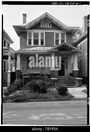 Norden (vorne). Viktorianische Savannah Historic District, 521 East Henry Street (Haus), Savannah, Chatham County, GA Stockfoto