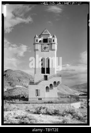 NORTH Erhöhung der Death Valley Ranch, Chimes Tower, Death Valley Junction, Inyo County, CA Stockfoto