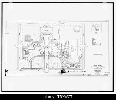 Naval Hospital in Philadelphia, begrenzt durch South 20. Street, Hartrafnt Street, South Broad Street und Pattison Avenue, Philadelphia, Philadelphia County, PA Karcher und Smith, Architekten US-Navy Louis Berger und Associates, Inc., Auftragnehmer Meyer, Lauren, Sender Lukowicz, Jerome, Fotograf Herr, John, Fotograf Tucher, Rob, Fotograf Dixon, Stuart Paul, Historiker Stockfoto