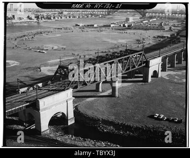 New York Bronx verbinden Eisenbahn Brücke Töten. Randalls Island, New York Co., NY. Sec. 4207, MP 8.54. Nordosten Railroad Corridor, Amtrak Route zwischen New York und New JerseyNew YorkConnecticut staatlichen Linien, New York, New York County, NY Stockfoto