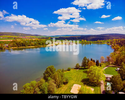 Hohenfelden Stausee in der Nähe von Erfurt. Stockfoto