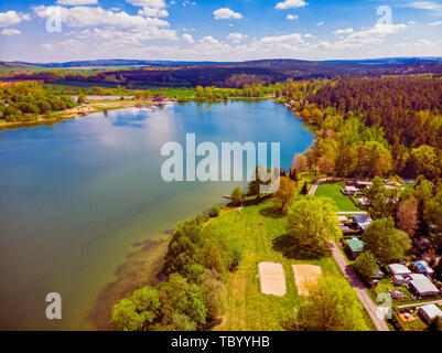 Hohenfelden Stausee in der Nähe von Erfurt. Stockfoto