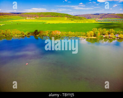 Hohenfelden Stausee in der Nähe von Erfurt. Stockfoto