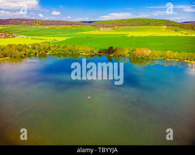 Hohenfelden Stausee in der Nähe von Erfurt. Stockfoto