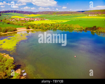 Hohenfelden Stausee in der Nähe von Erfurt. Stockfoto