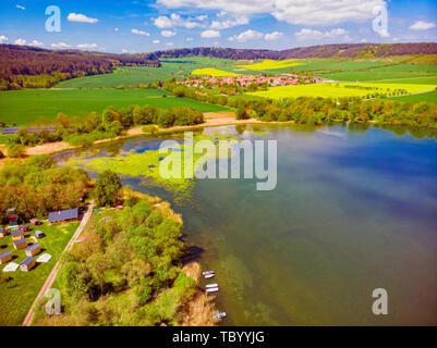 Hohenfelden Stausee in der Nähe von Erfurt. Stockfoto