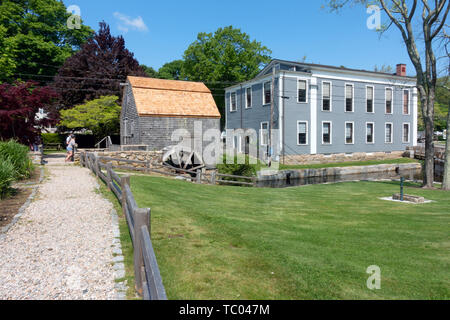 Malerische Dexter oder Dexter Grist Mill in Sandwich, Cape Cod, Massachusetts, USA Stockfoto