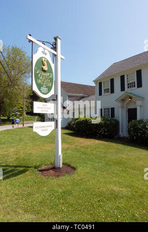 Sandwich Glass Museum, eine beliebte Attraktion, in Sandwich, Cape Cod, Massachusetts Stockfoto