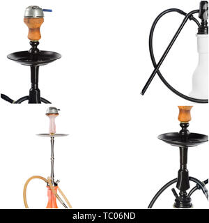 Shisha auf weißem Hintergrund Stockfoto