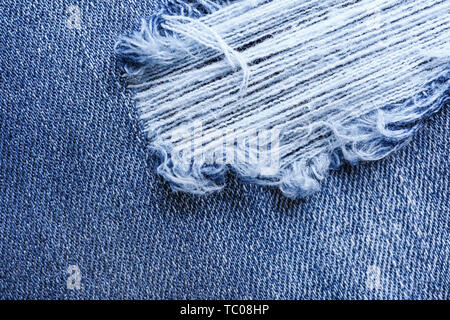 Stilvolle zerrissenen Jeans, Detailansicht Stockfoto