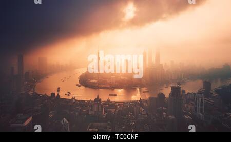 Magic Hauptstadt eindruck Lujiazui Stockfoto