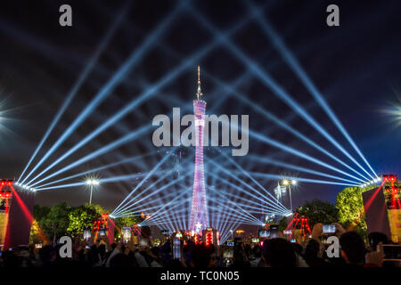 Geniale Szene des Guangzhou International Lighting Festival 2018 Stockfoto