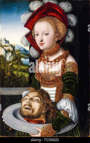 Lucas Cranach der Ältere, Salome mit dem Kopf Johannes des Täufers, Malerei, ca. 1530 (Budapest) Stockfoto