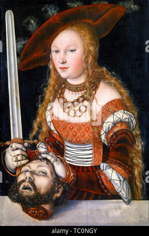 Lucas Cranach der Ältere, Judith mit dem Haupt des Holofernes, Malerei, ca. 1530 (Wien) Stockfoto