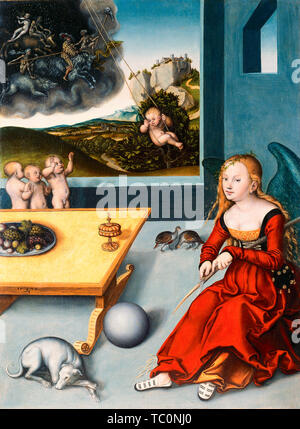 Lucas Cranach der Ältere, Melancholie, Malerei, 1532 (Colmar) Stockfoto