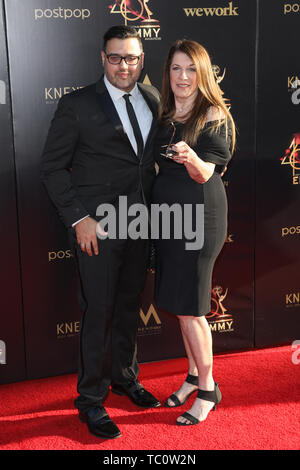 46. jährlichen Tagsüber Creative Arts Emmy Awards am Pasadena Civic Center in Pasadena, Kalifornien am Mai 3, 2019 Mit: Gregori J. Martin, Wendy Riche Wo: Pasadena, Kalifornien, USA, wenn: 03. Mai 2019 Credit: Sheri Determan/WENN.com Stockfoto