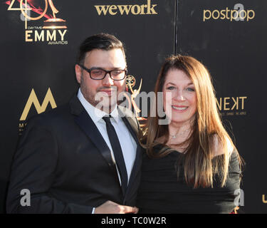 46. jährlichen Tagsüber Creative Arts Emmy Awards am Pasadena Civic Center in Pasadena, Kalifornien am Mai 3, 2019 Mit: Gregori J. Martin, Wendy Riche Wo: Pasadena, Kalifornien, USA, wenn: 03. Mai 2019 Credit: Sheri Determan/WENN.com Stockfoto