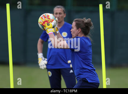 Schottland Torwart Lee Alexander während des Trainings an Oriam, Edinburgh. Stockfoto