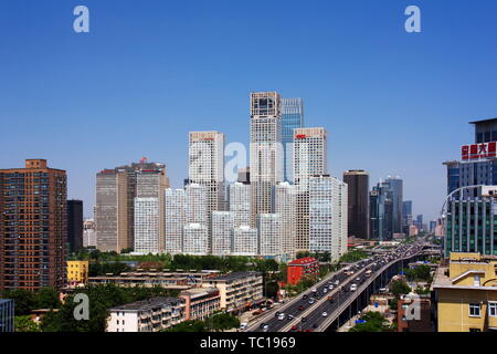 Beijing International Trade Stadt Landschaft Stockfoto