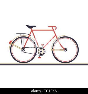 Fahrrad Vector Illustration. Silhouette der Hipster City Bike Stock Vektor