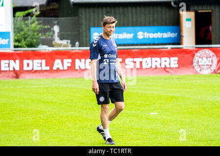 Dänemark, Helsingor - Juni 3, 2019. Jon Dahl Tomasson, der dänischen Fußball teamassistant Manager, gesehen während der Ausbildung vor der EURO 2020 Qualifikationsspiele gegen Irland und Georgien in Gruppe D (Foto: Gonzales Foto - Dejan Obretkovic). Stockfoto