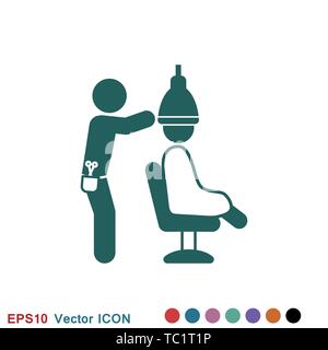 Friseur Symbol logo, Vektor Symbol für Design Stock Vektor