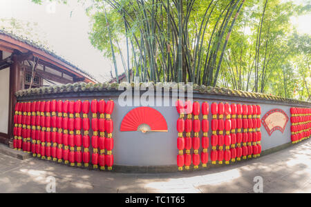 Antike Architektur von Du Fu Caotang in Chengdu, China Stockfoto