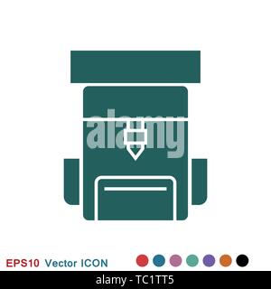 Rucksack Symbol logo, Vektor Symbol für Design Stock Vektor