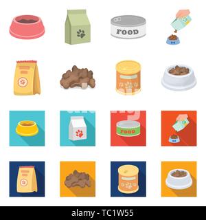 Hund, Schüssel, Futtermittel, Futter, Tasche, Eiweiß, Ernährung, Zinn, Hundefutter, Flaschen, PET, Teller, Platte, trocken, leer, Paket, Set, Vector, Icon, Illustration, isoliert, Sammlung, Design, Element, Grafik, Zeichen, Vektor, Vektoren, Stock Vektor