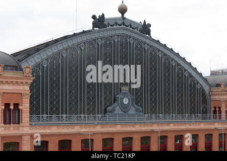 Nahaufnahme der Hauptbahnhof in Madrid Stockfoto