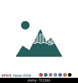 Berg Symbol logo, Vektor Symbol für Design Stock Vektor