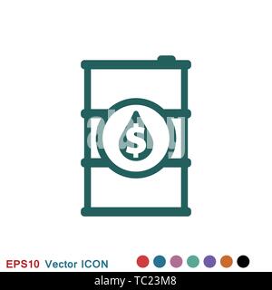 Ölfass container Symbol logo, Vektor Symbol für Design Stock Vektor